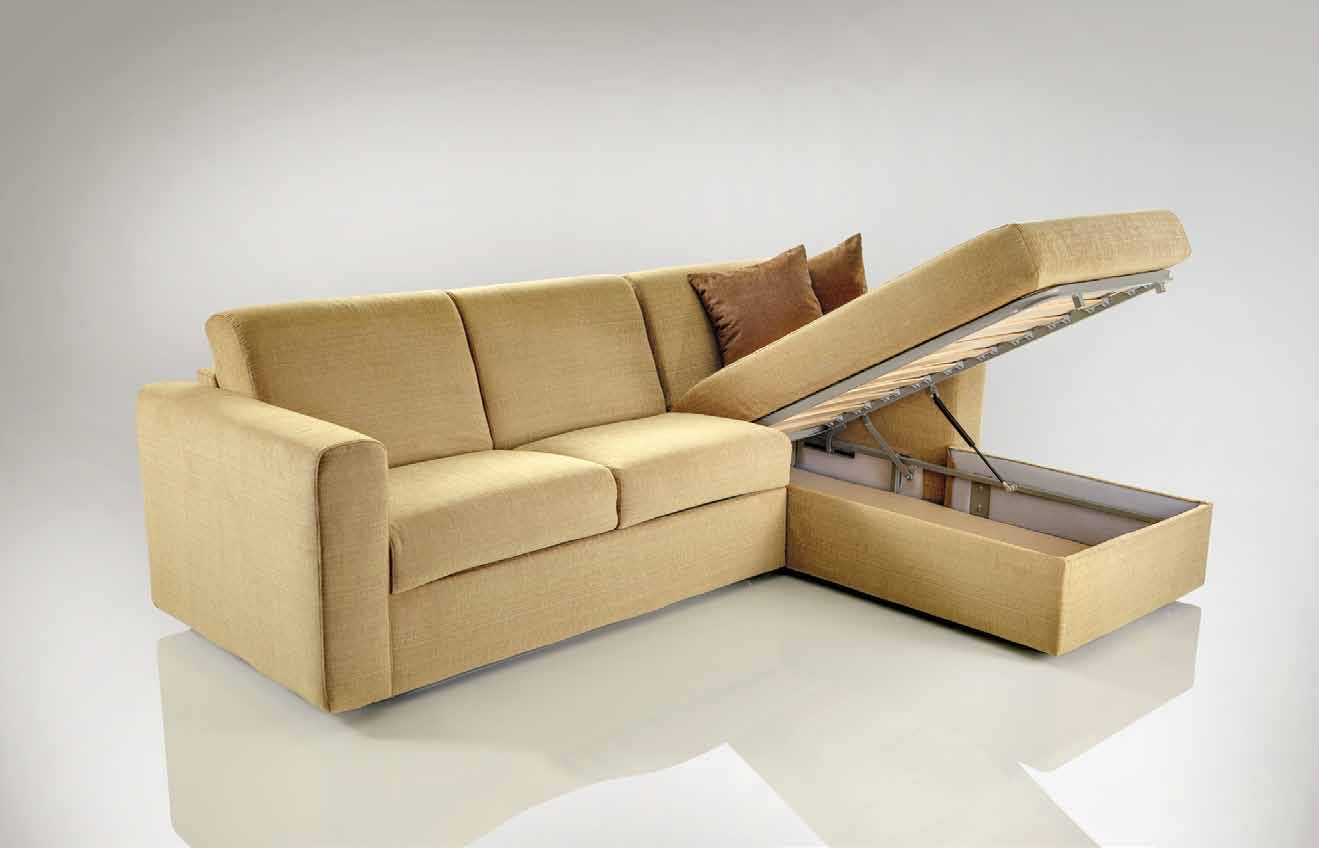 wooden sofa bed with storage