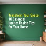 Transform Your Space: 10 Essential Interior Design Tips for Your Home
